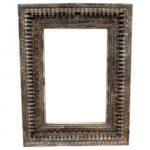Mirror Arched Globe Wooden Wall Decor Whitewash