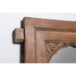 Mirror Arched Globe Wooden Wall Decor  Natural - Image 4