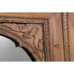 Mirror Arched Globe Wooden Wall Decor  Natural - Image 3