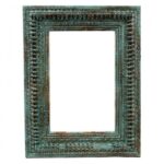 Mirror Arched Globe Wooden Wall Decor Blue