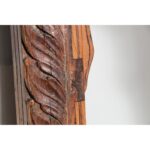 Mirror Arched Globe Wooden Wall Decor Brown - Image 2