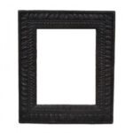 Mirror Arched Globe Wooden Wall Decor Black