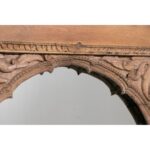 Mirror Arched Globe Wooden Wall Decor  Natural - Image 2