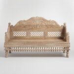 Lal Bagh Large Daybeds Limewash Wooden Sofa