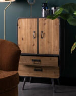 bone inlay Industrial Style Gin Cabinet